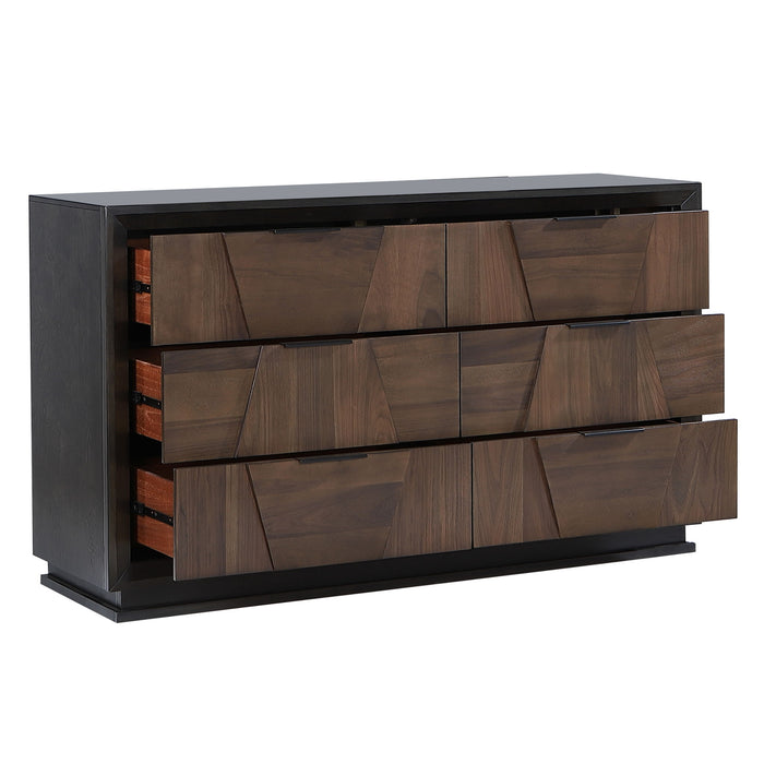 Houston - 6 Drawer Dresser - Walnut