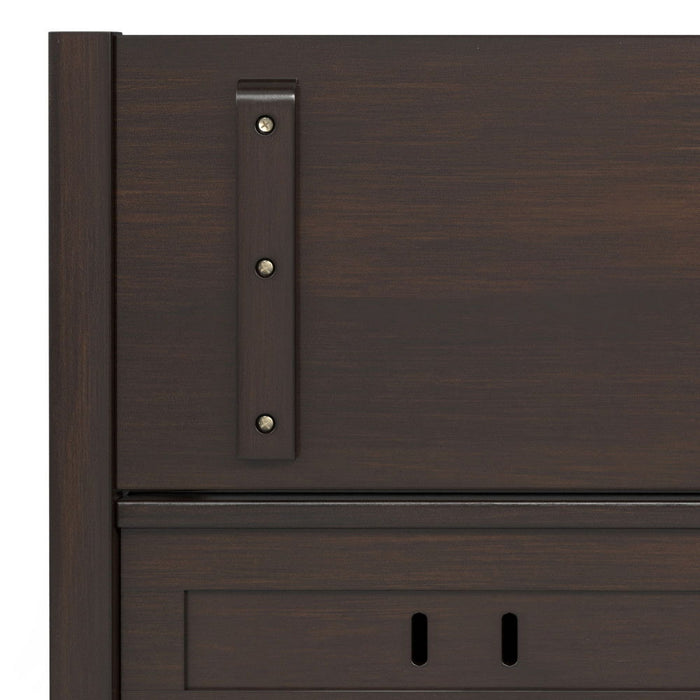 Connaught - Entryway Storage Bench With Shelf - Chestnut