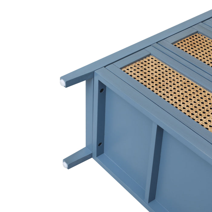 3 Drawer Cabinet, Natural Rattan, American Furniture