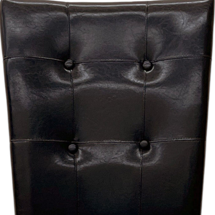 Britney - Synthetic Leather Side Chair (Set of 2) - Brown / Walnut