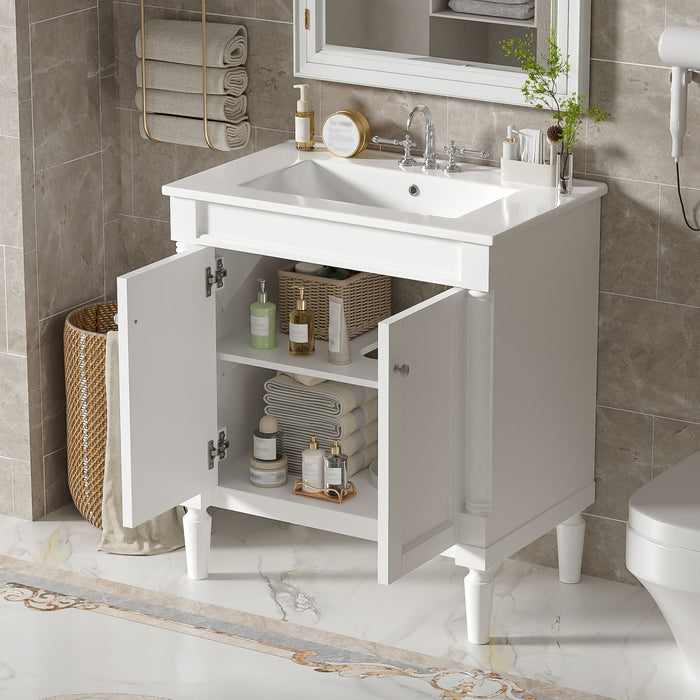 Bathroom Vanity Cabinet With Sink, Soft Close Doors, Storage Cabinet