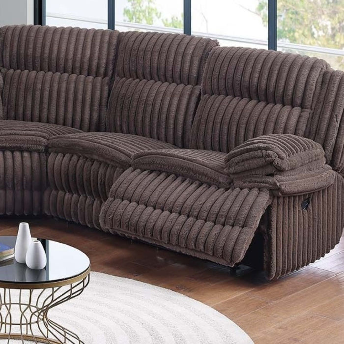 U-Shaped Sectional Sofa With Console Cup Holder, Storage Drawer, Manual Reclining