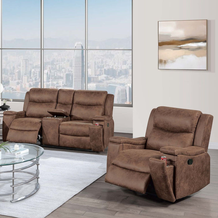 Modern Manual Motion Living Room Set & Hidden Cup Holders
