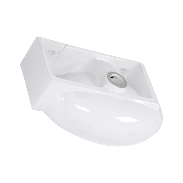 Modern Aesthetic Rectangle Wall Mount Bathroom Sink With Single Faucet Hole