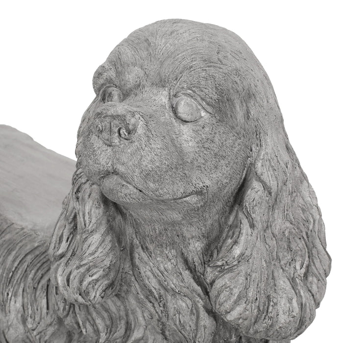 Cocker Spaniel Dog Statue - Gray