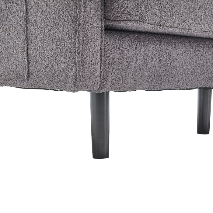 Mid Century Modern Loveseat Sofa With USB Ports, Removable Pillow Cover