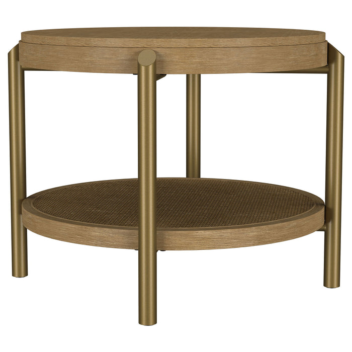 Benson - Round Table With Storage Shelf