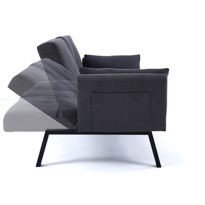 Sofa Bed With Foldable Design And Cup Holder