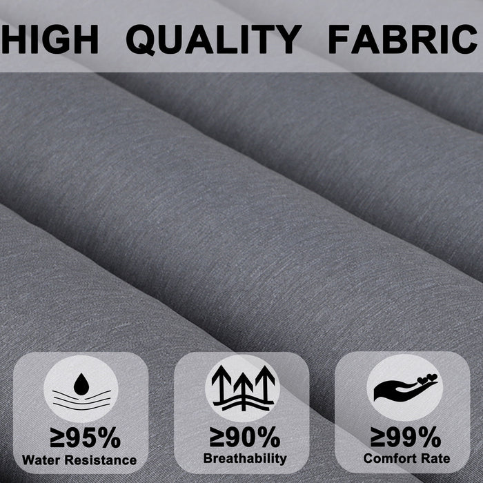 2 Piece Outdoor Chaise Lounge Chair Cushion Set