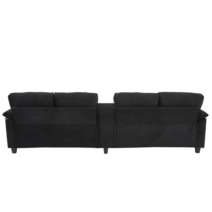 Modern U - Shaped Sectional Sofa With Storage Ottomans, USB Ports, And Cup Holders