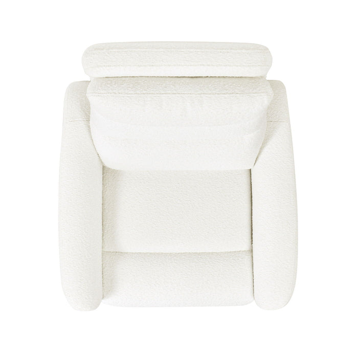 Bloomy - High Back Power Recliner Motion Chair - Chiffon White