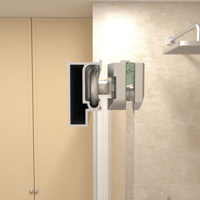 Frameless Single Sliding Shower Door With Handle
