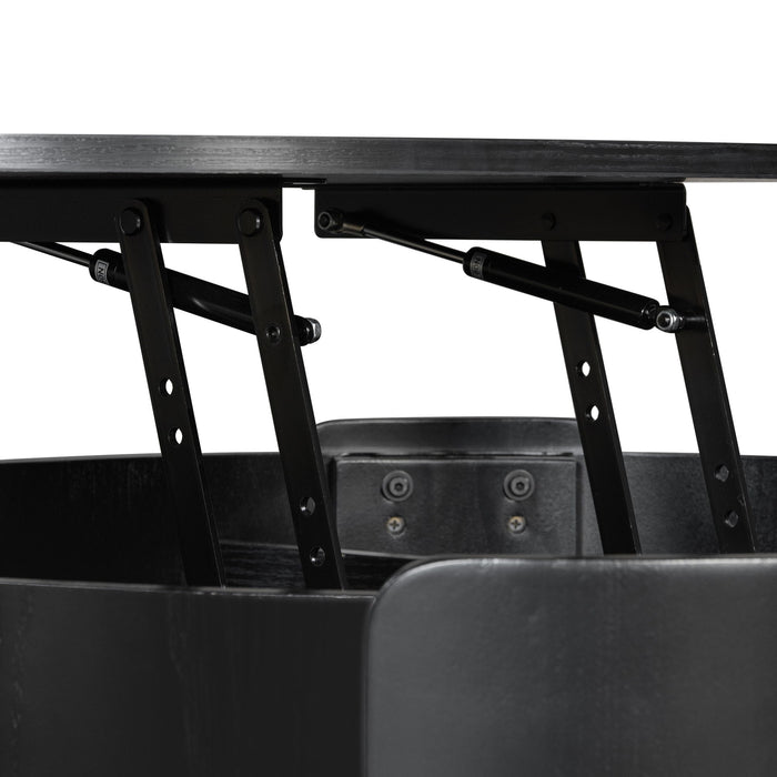 Round Lift Top Coffee Table With Hidden Storage