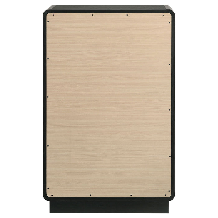 Burton - 5 Drawer Chest Of Drawers - Black