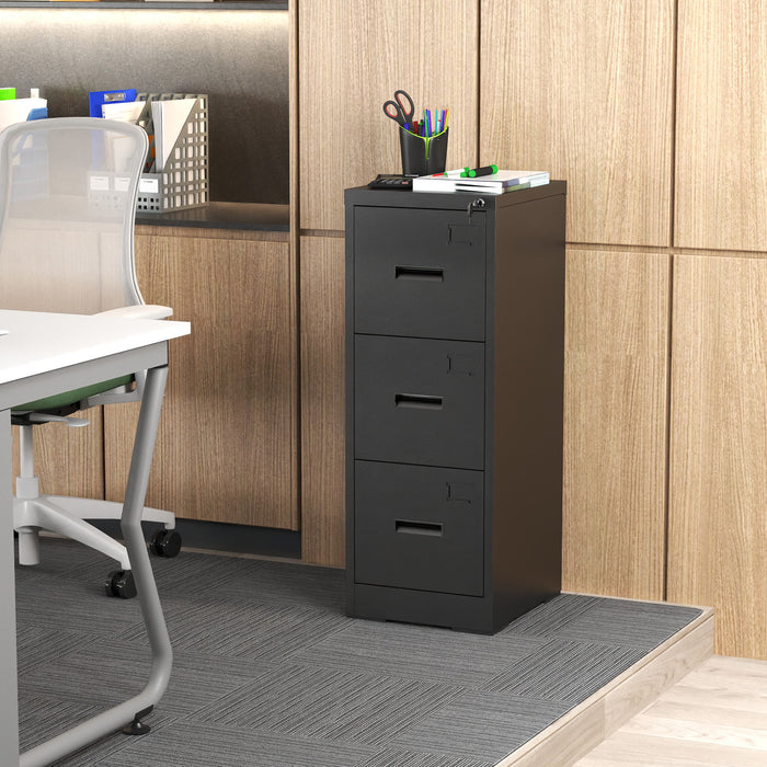 Modern Drawer Metal Vertical File Cabinet With Lock And Card Slot For Office