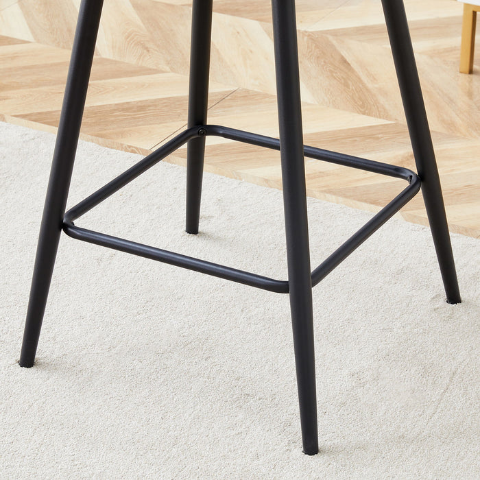 Modern Bar Chair Rounded Backrest (Set of 2)
