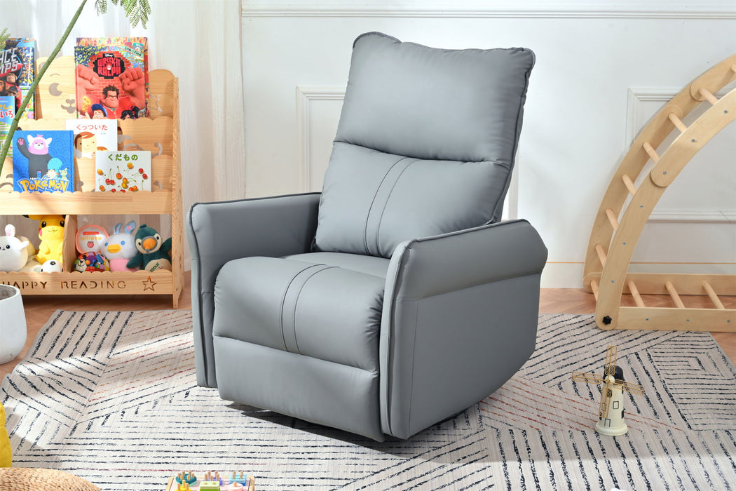 360° Modern Small Rocking Swivel Recliner Chair With Side Pocket