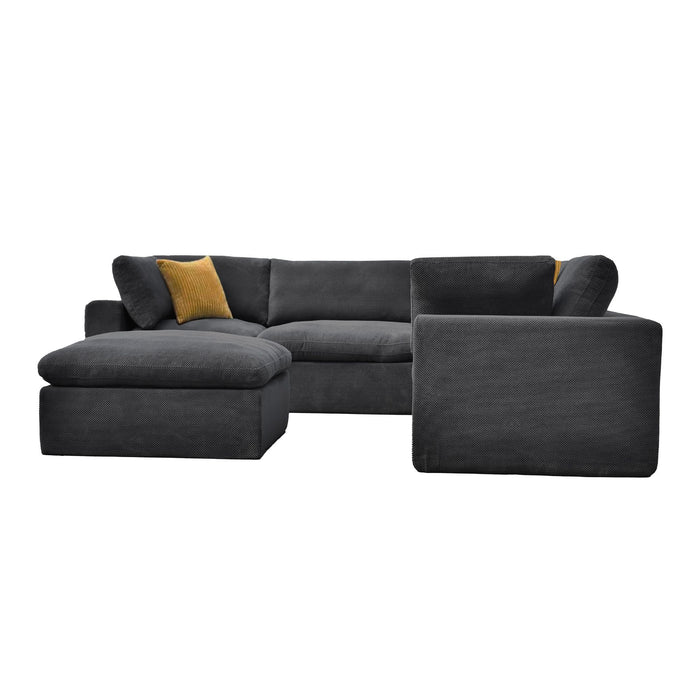 Custom Configuration Modular Sectional With Toss Pillows