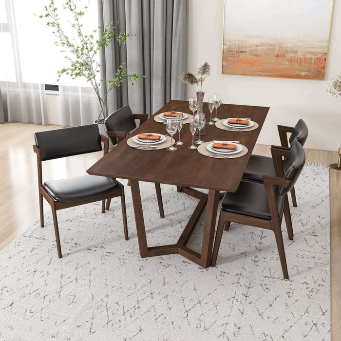 Marina - Dining Table And 4 Side Chairs - Oak / Black