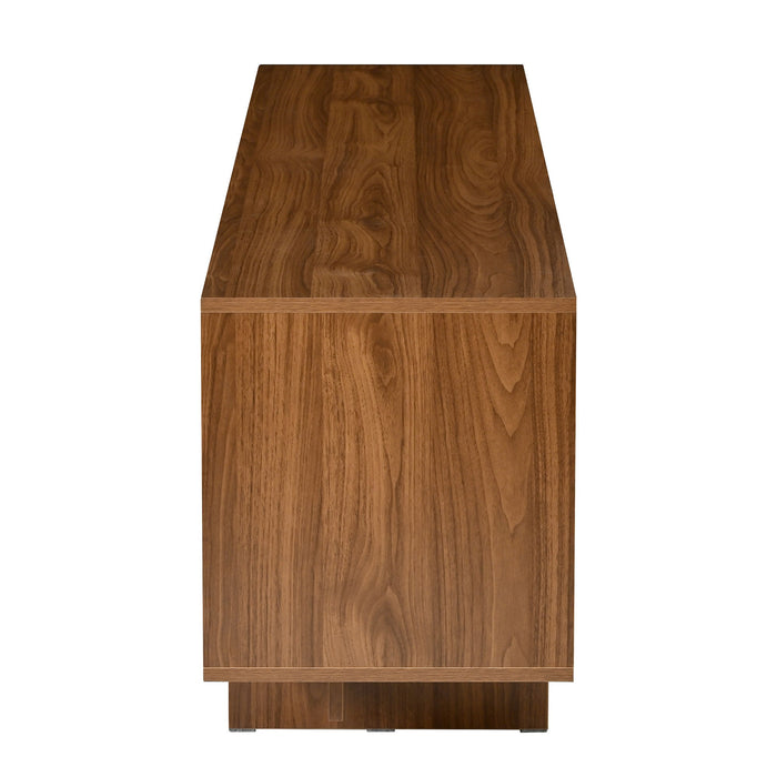 Retro Style TV Stand With Wavy Door