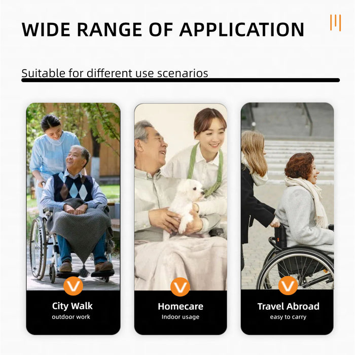 Lightweight Foldable Nursing Wheelchair For Adults Double X Force Support, 300Lbs Capacity, Breathable Cushion & Anti Backflip Design With Tires, Adjustable Seat Belt, Quick Release Wheels - Gray