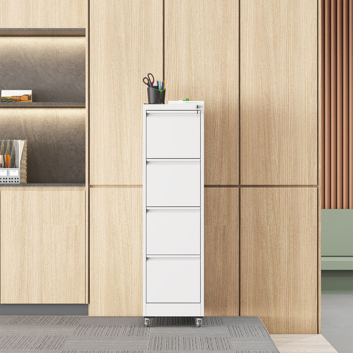 Drawer Metal Locking Vertical File Cabinet With Wheels Heavy Duty Lockable Storage