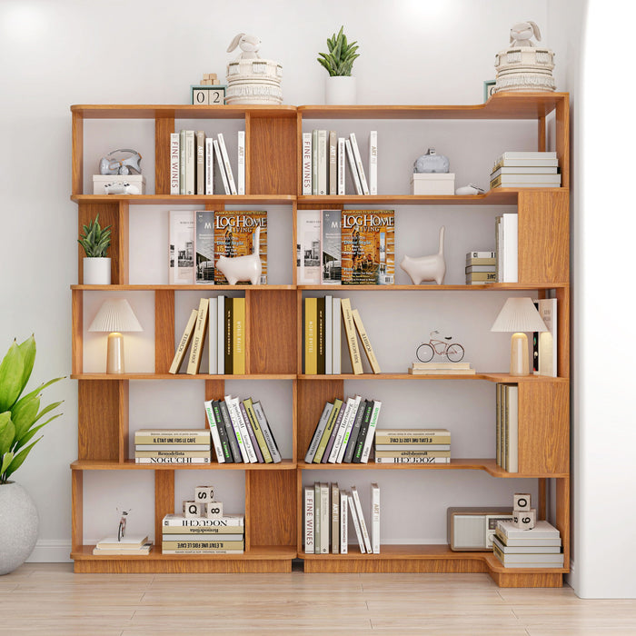 Modern 5 Tier Open Storage Bookcase