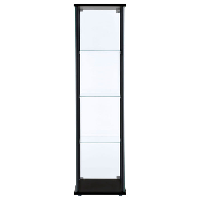 Serena - 4 Shelf Curio Cabinet - Black