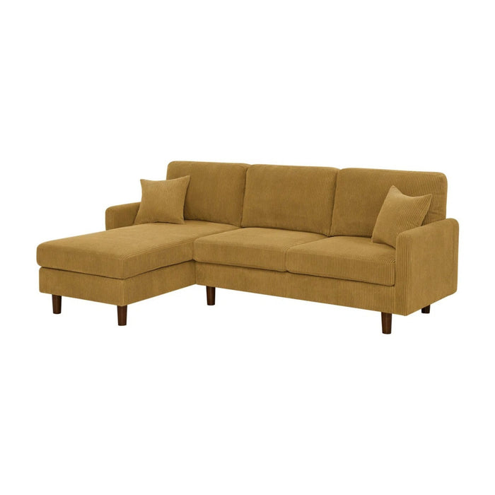 Upholstered Sectional With Toss Pillows