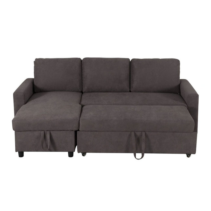 L - Shaped Convertible Sofa Bed With Storage Chaise