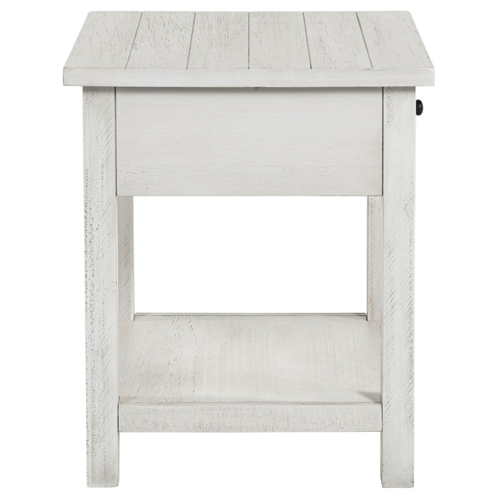 Castleton - 1 Drawer Wood End Table With Shelf