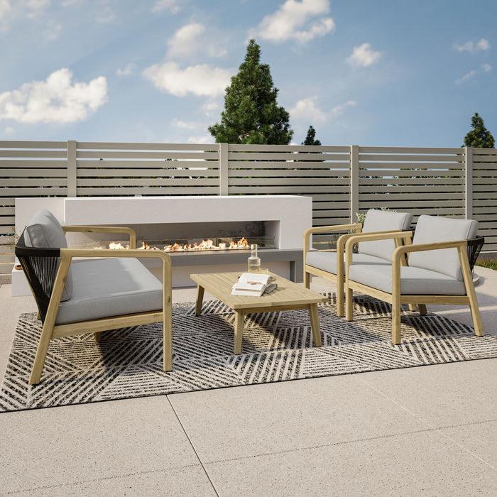 Palmetto - Outdoor Coffee Table - Light Teak