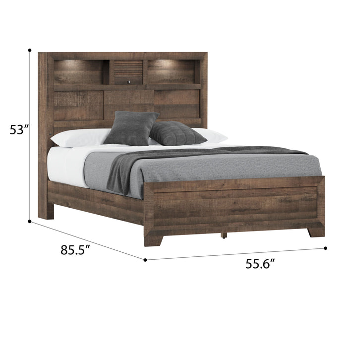 Peyton - Full Bed - Brown Penny