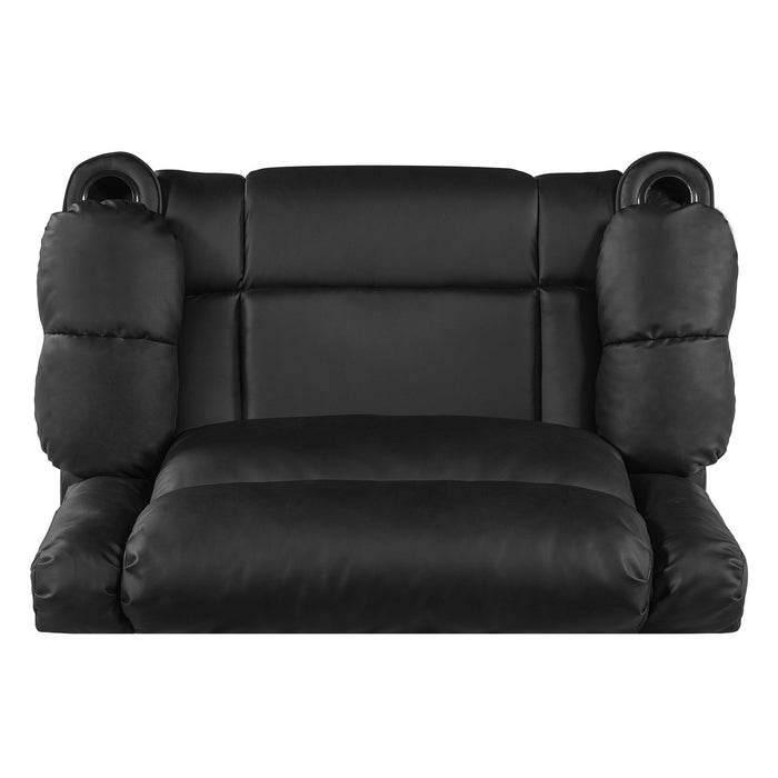 Tufted Design Wide Manual Recliner Chair