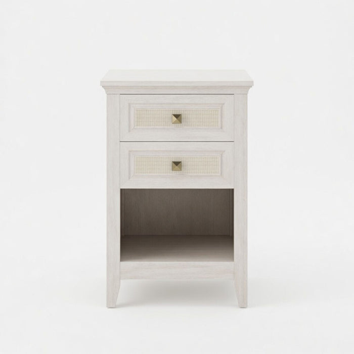 Nightstand With 2 Drawers Bedside Table