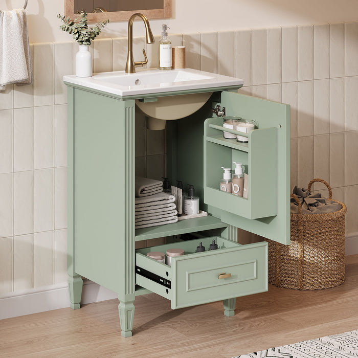 Retro Bathroom Vanity With Sink