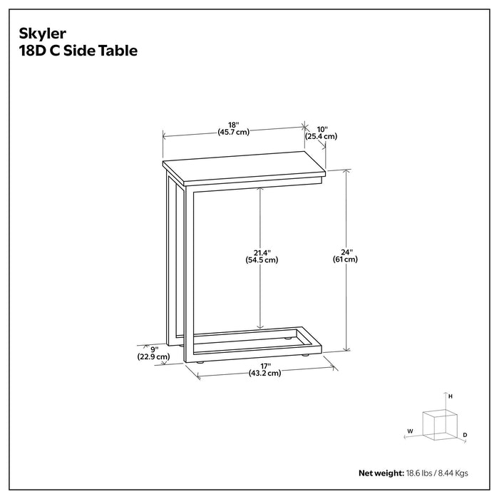 Skyler - Handcrafted C Side Table