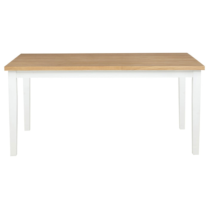 Calloway - Rectangular Dining Table - Brown / White