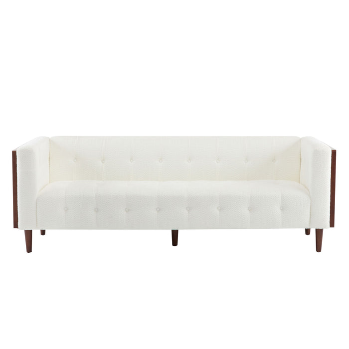 Contemporary 3 Seater Sofa With Tufted Design