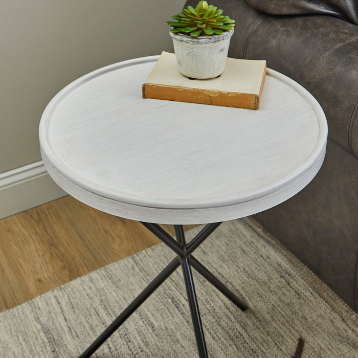 Melody - Round End Table - White