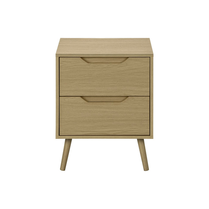 Accent Table With Storage Drawers - Natural