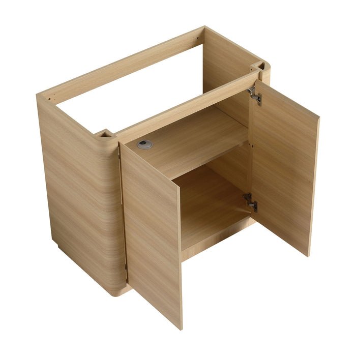 Freestanding Bathroom Vanity With Sink, 2 Small Storage Cabinets, Soft Close Doors
