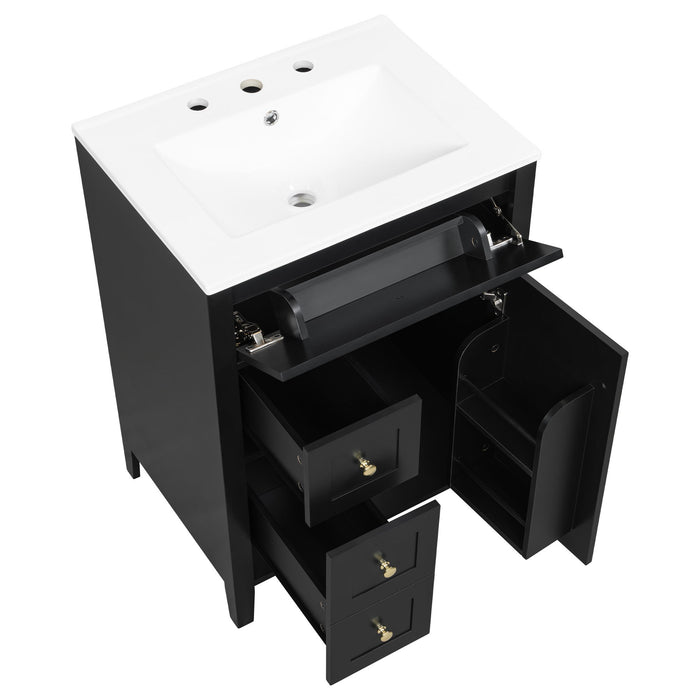Modern Black Bathroom Vanity With Sink