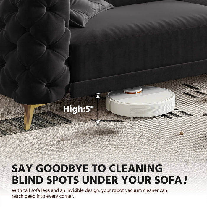 3 In 1 Convertible Sleeper, Deep Seat Pull Out Sofa Bed, Button Tufted