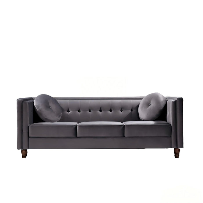 Chesterfield Sofa With Square Arms For Living Room