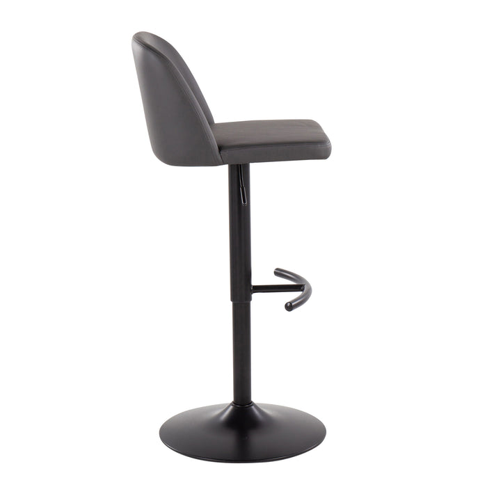 Toriano - Contemporary Adjustable Bar Stool With Rounded T Footrest (Set of 2)