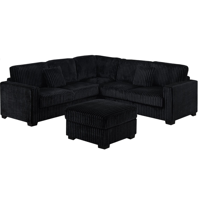 Modern Sectional Set With Cocktail Ottoman