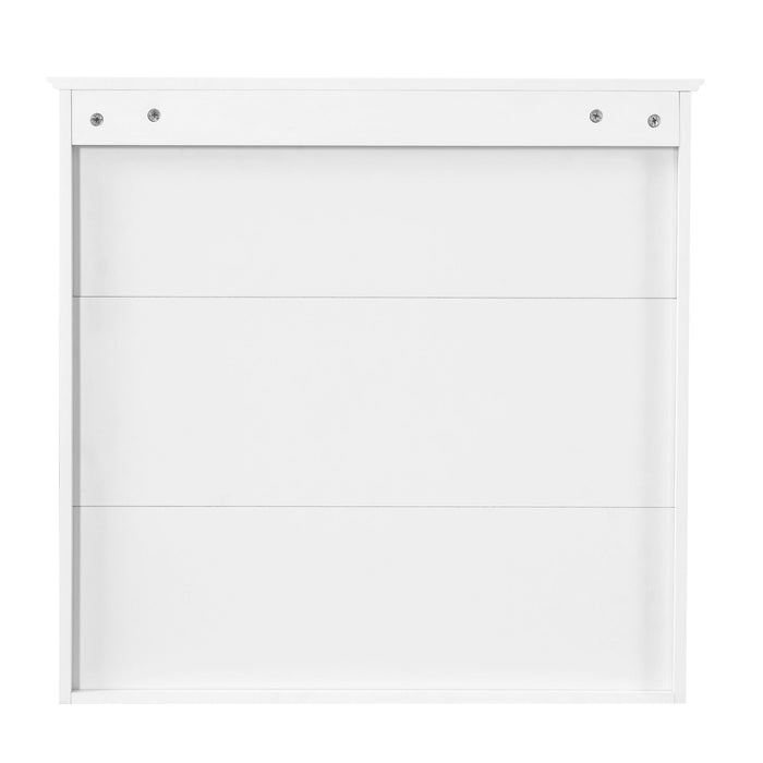30" Bathroom Cabinet With Adjustable Shelf, Wall Mounted Medicine Cabinet - White
