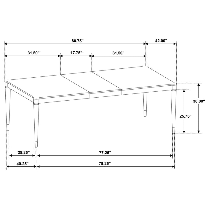 Blakely - 7 Piece Rectangular Dining Set With Extendable Table Upholstered Chairs - Ash Brown