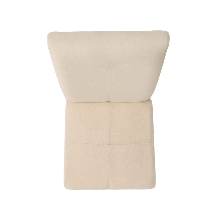 Pertica - Dining Chair Contemporary Design Wood Fabric - Natural